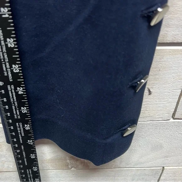 Talbots Hampshire Ankle Trouser Pants Womens 8 Navy Blue Button Cuff Stretch - Picture 14 of 14